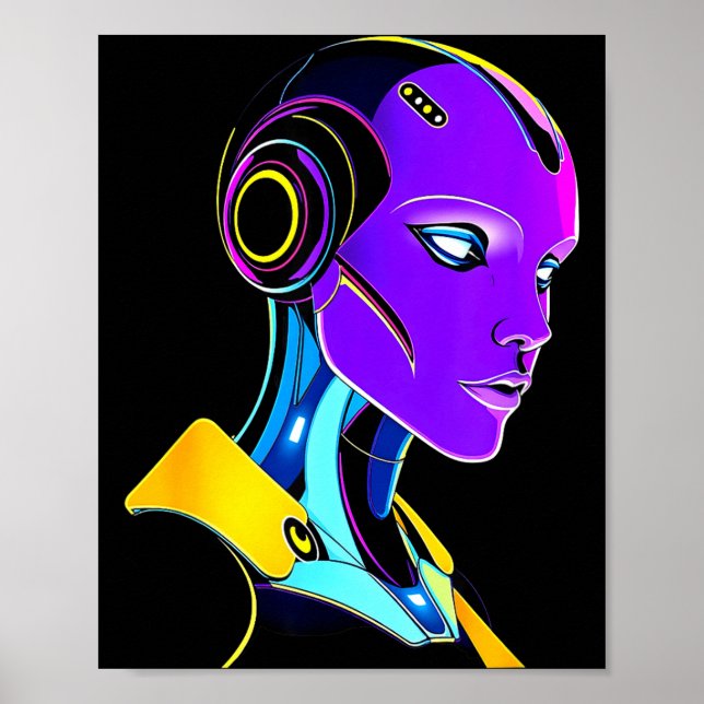 Affiche Futuristic Graphic Design Robot 1  (Devant)