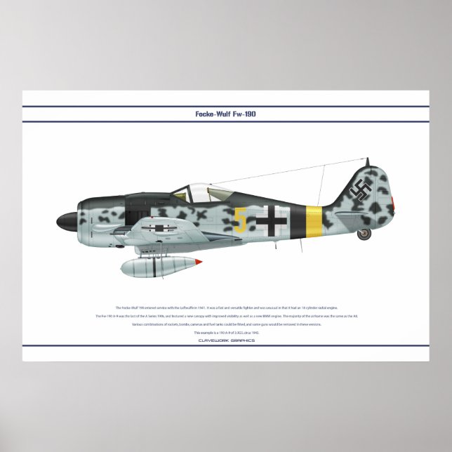 Affiche Fw-190 A-9 JG5 1 (Devant)