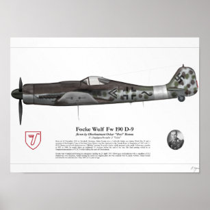 Affiche Fw 190 D-9 (Oskar Romm)