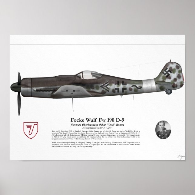 Affiche Fw 190 D-9 (Oskar Romm) (Devant)