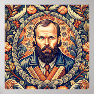 Affiche Fyodor Dostoïevski - Littérature russe
