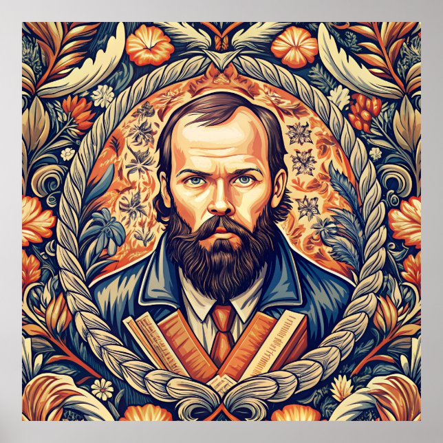 Affiche Fyodor Dostoïevski - Littérature russe (Devant)