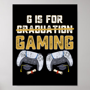 Affiche G Est Pour Jeu Amusant École Graduation Gamer Boys
