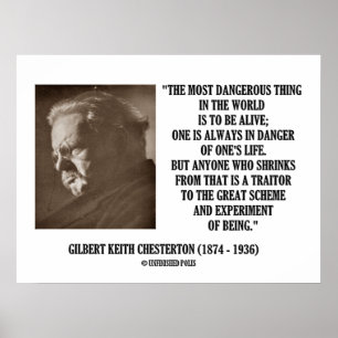 Affiche G.K. Chesterton Grand Schéma Expérience D'Être