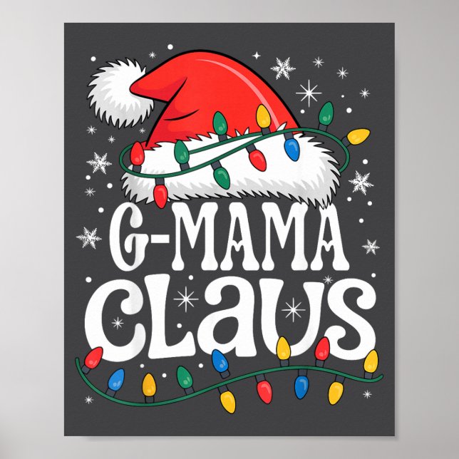 Affiche G-mama Claus Funny Xmas Christmas Grandma Holiday  (Devant)