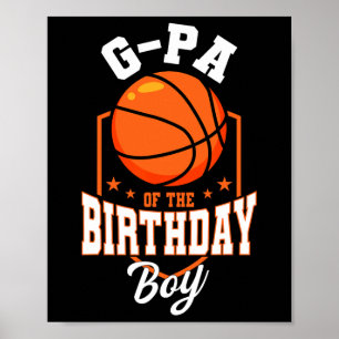 Affiche G Pa du garçon d'anniversaire Thème Sketll Fête d'
