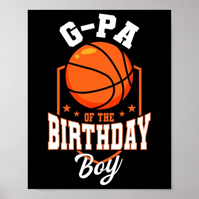 Affiche G Pa du garçon d'anniversaire Thème Sketll Fête d' (Devant)