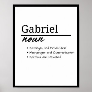 Affiche Gabriel, Garçon Nom Personnalisé Définition