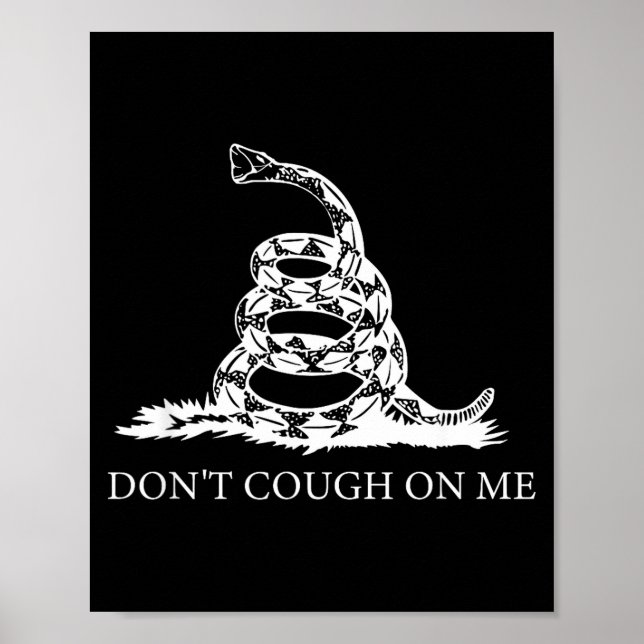 Affiche Gadsden Flag Dont Tread Don't Cough On Me Social D (Devant)