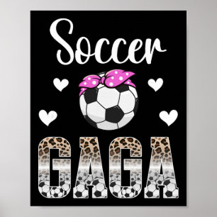Affiche Gaga footballeur Léopard Grand-mère Gaga d'un joue