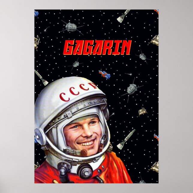 Affiche Gagarine de l'art spatial [Soviétwave] — Gagarine (Devant)