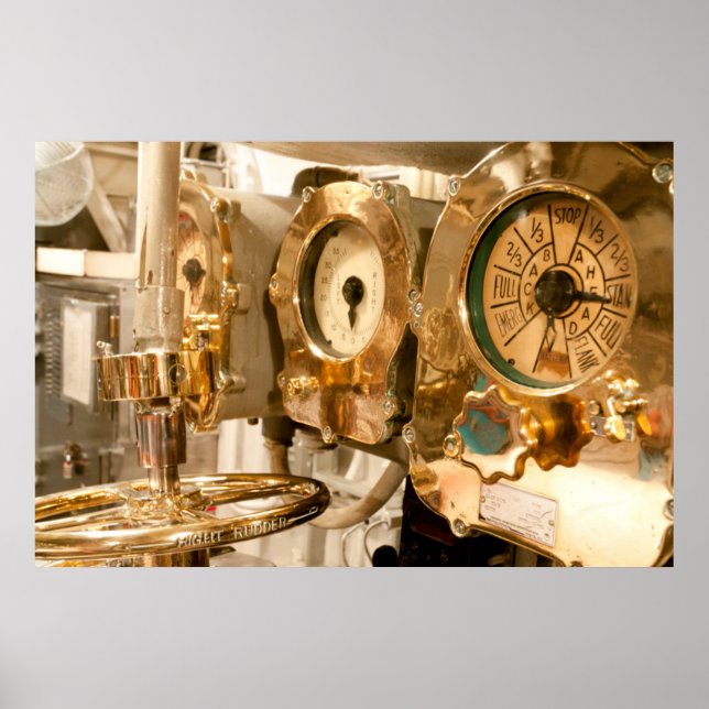 Affiche Gages Et Instruments De Navigation Sur Sous-Marin (Devant)