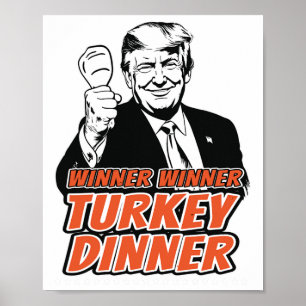 Affiche Gagnant Dîner Turc Dîner Drôle Turquie Trump Tha
