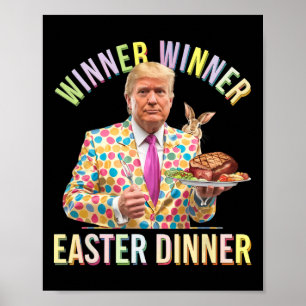 Affiche Gagnant Gagnant Dîner de Pâques Président Trump He