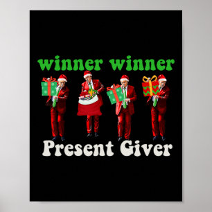 Affiche Gagnante de Trump et gagnante de Noël Giver Trump 