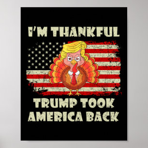 Affiche Gagnante, je suis heureux que Trump ait gagné l'Am