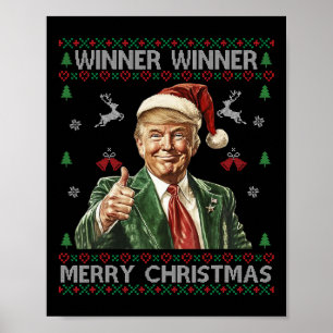 Affiche Gagnante Joyeux Noël Trump Père Noël Ugly Swe