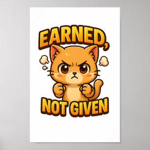 Affiche Gagné non donné Chibi Cat PNG pour l'artisanat
