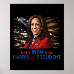 Affiche Gagnez Cette Harris Pour Le Président Kamala Harri