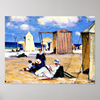 Affiche Gagnon - La plage de Dinard, art