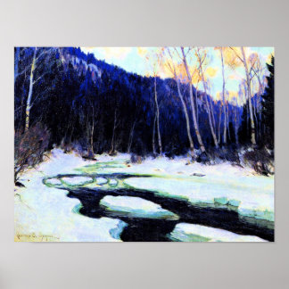 Affiche Gagnon - Le dégel de la rivière, art raffiné
