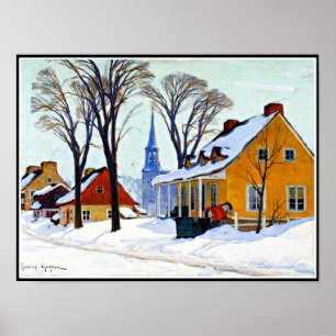 Affiche Gagnon - Matin d'hiver, Baie-Saint-Paul
