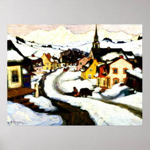 Affiche Gagnon - Village dans les Laurentides