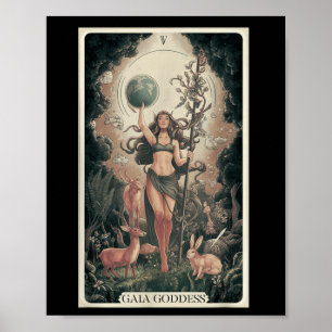 Affiche Gaia Déesse grecque Mère Jour des terres Nature Lo