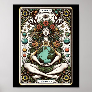 Affiche Gaia Déesse grecque Pagan Mère Terre Nature Tarot