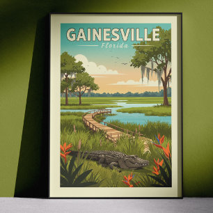 Affiche Gainesville Floride vintage