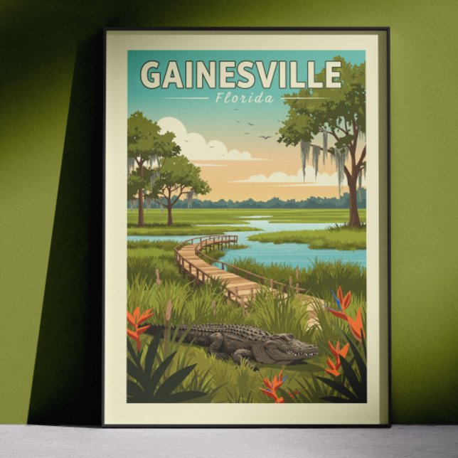 Affiche Gainesville Floride vintage (Créateur téléchargé)
