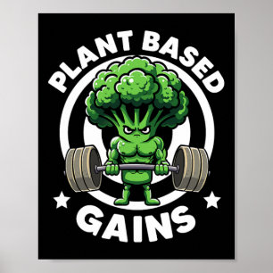 Affiche Gains Basés Sur plante Vegan Athlete Vegan Gym Veg