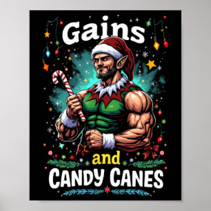 Affiche Gains Et Sucres de canne Entraînement De Gym Pour