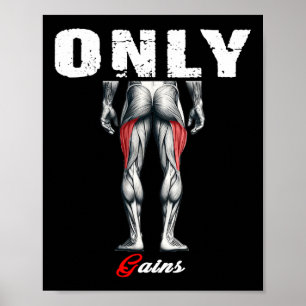 Affiche Gains seulement Gym2 d'entraînement de musculation