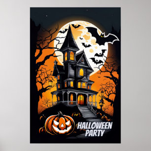 Affiche Gala hanté, fête d'Halloween