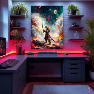 Affiche Galactic Tiger Samurai – Maître de la lame cosmiqu