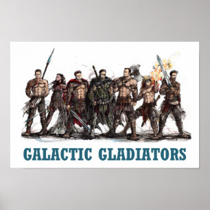 Affiche galactique de gladiateurs