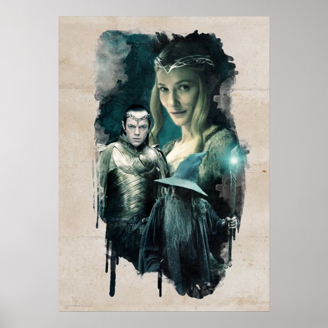 Affiche Galadriel, ELROND™, & Gandalf Graphic (Devant)
