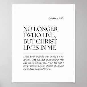Affiche Galates 2:20 Christ vit en moi