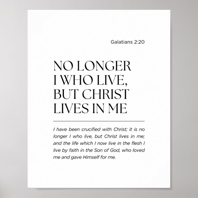 Affiche Galates 2:20 Christ vit en moi (Devant)