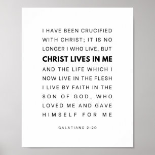 Affiche Galates 2:20 Christ vit en moi