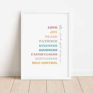 Affiche Galates 5:22-23 Fruit de l'Esprit
