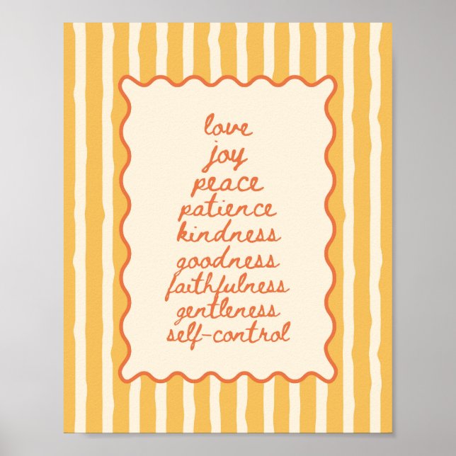 Affiche Galates 5:22-23 Fruit de l'Esprit (Devant)