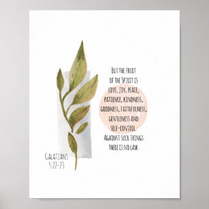 Affiche Galates 5:22-23 Fruit de l'Esprit est Amour Joie