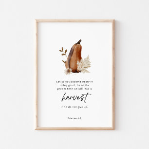 Affiche Galatians 6:9 Écriture Récolte Chrétienne