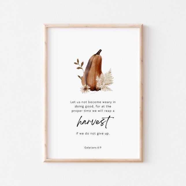 Affiche Galatians 6:9 Scripture Harvest Christian (Créateur téléchargé)