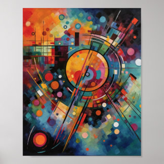 Affiche Galaxie colorée Peinture Abstraite