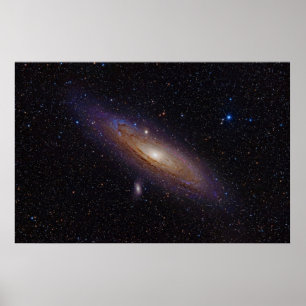 Affiche Galaxie d'Andromeda prise avec filtre Alpha à hydr