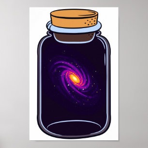 Affiche Galaxie dans un univers Jar Glas Amateurs d'espace