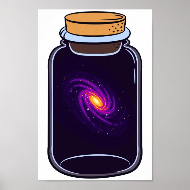 Affiche Galaxie dans un univers Jar Glas Amateurs d'espace (Devant)